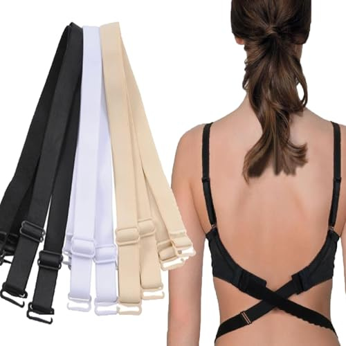 3 Pairs Low Back Bra Converter, Converts Regular Bras to Low Back Styles, Ideal for Backless Dresses，Perfect for Women