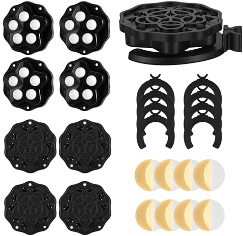 8 Pcs Self Adhesive Caster Wheels, 360° Rotation Universal Pulley Casters | High Adhesion and Strong Load-bearing Furniture Castors, 5 Nylon Balls, Castors for furniture, Trash Cans, Storage Boxes