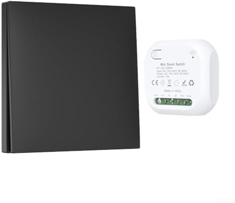 Jonikuper Interrupteur à distance auto-générant sans fil, contrôleur d'éclairage intérieur et extérieur, contrôle électrique sans piles pour plusieurs luminaires (1-1)