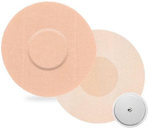 30 Pack Sensor Covers for Freestyle Libre 2/3/Plus, No Glue in The Center | Waterproof Adhesive Patches, Flexible CGM Tape Continuous Glucose Monitor Protection for 14 Days Stickers