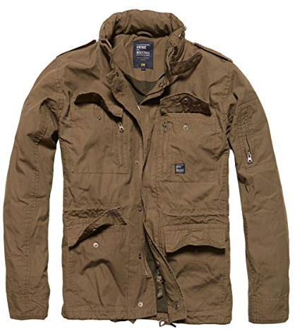 Vintage Industries Cranford Jacket Männer Winterjacke khaki XL 100% Baumwolle Basics
