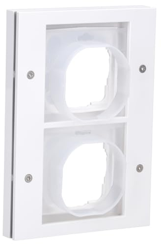 GIRA 021266 Cover Frame, 2 Gang Gira TX 44 Waterproof Flush-Mounted Pure White
