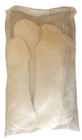 Popolini Waschbare Damenbinden 5er-Set Frottee Organic im Waschenetz - 5 Stück, Normal, Unparfümiert, Biologisch abbaubar, Duftfrei, Organisch, Vegan, Umweltfreundlich