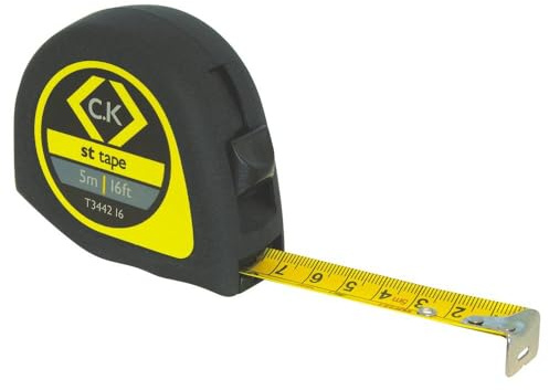 C.K T3442 16 Softech Metric/Imperial Measuring Tape,5 m - 16 ft