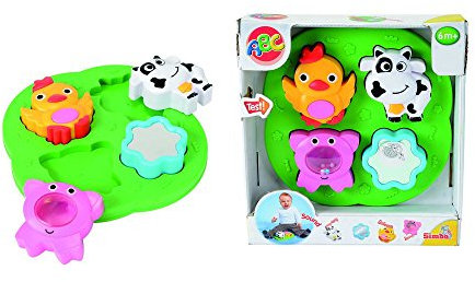 Simba 104010627 - ABC Farmpuzzle aus Rasseln