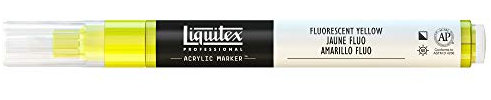 Liquitex 4620981 - Pennarello Acrilico, Giallo (Giallo Fluo), 2 - 4 mm