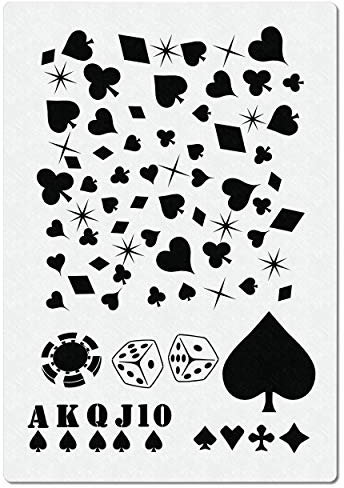 Herterich Products | Airbrush Schablone | Spielkarten Stencil | Hochwertige Mylarfolie | Lösemittelbeständig | Tattoo und Graffiti Vorlage