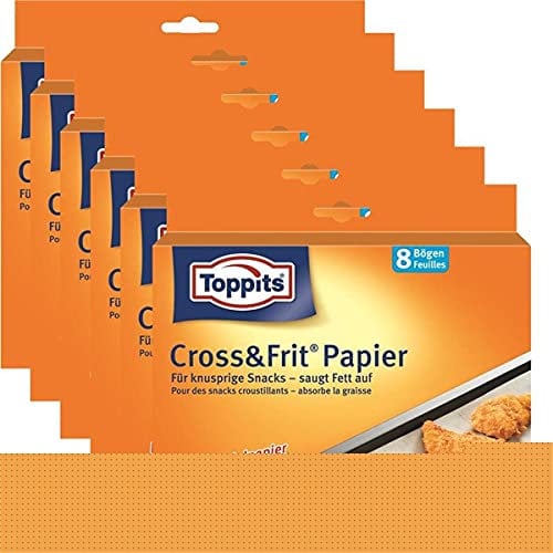 Toppits® Cross & frit Papier Back della Carta Speciale Carta di Snack 8 Fogli (Confezione da)