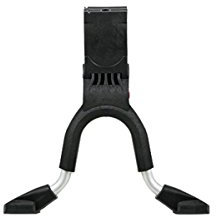 Hebie Unisex – Erwachsene Zweibeinständer-2260363900 Zweibeinständer, schwarz/Silber, Einheitsgröße
