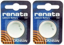 Twin Pack - 2 Renata CR2450 3v Lithium coin cell batteries [Electronics]