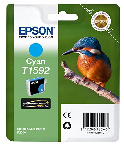 Epson T1592 Print Cartridge, Cyan, Genuine, Amazon Dash Replenishment Ready, Standard