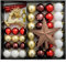 WeRChristmas Shatterproof Luxury Christmas Tree Baubles - 50-Piece, Red/White/Gold/Chocolate/Berry