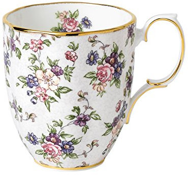 Royal Albert 100 Years 40017578 1940 English Chintz Mug 0.4L/14.1fl White, Bone China, 1 Count (Pack of 1)