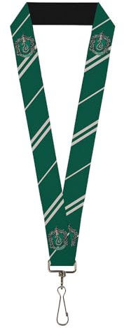 Buckle-Down Cordino-1-Stemma Serpeverde/Stripe5 Verde/Grigio Portachiavi, Multicolor, Taglia Unica Unisex-Adulto