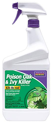 Bonide Poison Oak & Ivy Killer, 32 oz Ready-to-Use Spray for Home Gardening, Fast-Acting Formula Kills the Roots