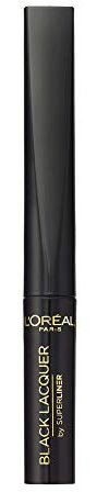 L'Oréal Paris Flüssiger Eyeliner mit weicher und flexibler Feder, Super Liner Black Lacquer Flüssig-Eyeliner, Nr. 00 Black Lacquer, 1 x 1,9 g