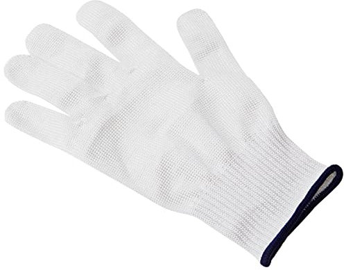 Victorinox Profi Soft-Schutzhandschuh für Messerhand, Arbeitshandschuh, Sicheres Schneiden, Gastronomie, L, weiss