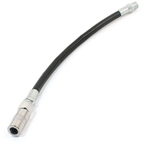 sourcing map Hand Operated Whip Flexible Grease Gun Hose 4500 PSI 1/8 NPT 10.5-inch