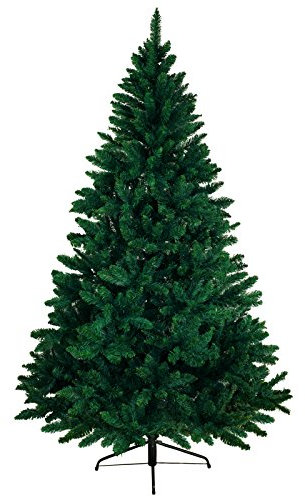 BB Sport Christbaum Weihnachtsbaum 240 cm Dunkelgrün PVC Tannenbaum Künstlich Standfuß Klappsystem