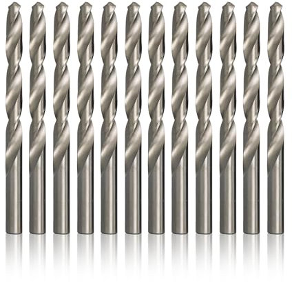 Drill America #34 Hochgeschwindigkeitsstahl-Bohrer, helle Oberfläche, 12 Stück, DWDP-Serie