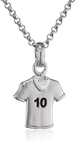 XAANA Herren-Kette 55cm mit Trikot-Anhänger Nr. 10 aus 925er Sterlingsilber AMZ0400