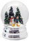 Minium Collection Schneekugel Schneemann mit geschwungenem Silber-Sockel groß Winter 20137