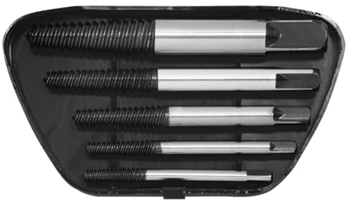 SW-Stahl 82105SB Linksausdrehersatz M3-M19-5-tlg. Schraubenausdreher Set | Aus gehärtetem Stahl für abgebrochene Schrauben, metrische Gewinde, ideal für Werkstatt und Maschinenbau