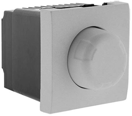 Zenitech - Variateur Rotatif 60-300W Simplea - Silver - Gris - Appareillage Électrique Composable - Compatible Boîtes d'Encastrement Standards - Fixation à Vis et Griffes - Montage/Démontage Rapide
