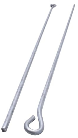 PROTEKTOR 100x Abhängedraht mit Öse 375mm Silber | Aus verzinktem Stahl, für Deckenunterkonstruktionen, geeignet für Trockenbau und Rigipsdecken