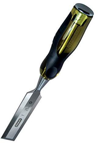 Stanley 0-16-262 Dynagrip Ciseau Pour Bois 30 Mm Gamme Fatmax - Indémanchable Et Incassable - Usage Intensif - Poignée Ergonomique Bi Matière - Lame Qualité Pro En31 - Lame Traversante Jaune