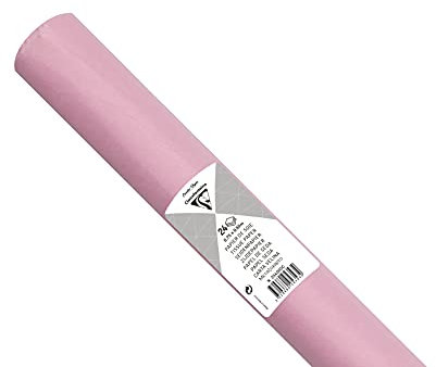 Clairefontaine 394060C Seidenpapier (Packung mit 24 Bögen, 50 x 75cm, 18 g/qm, ideal für Deko und Bastelprojekte) 1 Pack, rosa