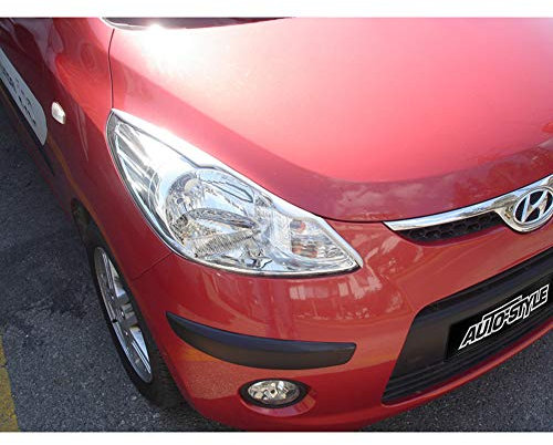 Motordrome Satz Scheinwerferblenden kompatibel mit Hyundai i10 2008-2013 (ABS)