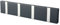 LoCa Garderobe Knax 4 anthrazit (Haken klappbar Alu) Garderoben-Leiste Kleiderhaken Flur modern Garderobenpaneel