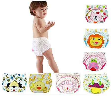 Baby Kleinkind Mädchen Jungen Pipi Potty Training Pants Windel Set Mehrfarbig (A3-7PCS, 80)