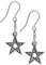 Alchemy Gothic Black Star Earrings Ohrhänger silberfarben