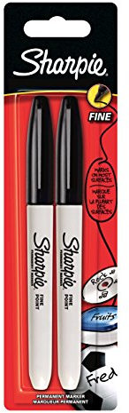 Sharpie S0815030 Permanent Markers, feine Spitze - 2er-Packung, schwarz