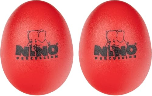 Nino Percussion NINO540R-2 Plastic Egg Shaker Pair - Red