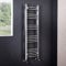 Warmehaus Curved Bathroom Heated Towel Rail Radiator Rad Central Heating Ladder Warmer 1200 x 400 mm Chrome