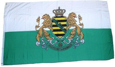 Fahne/Flagge Königreich Sachsen Wappen 60 x 90 cm