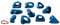 Entre Prises Handle Jugs XL, 10 Klettergriffe, PE, Jugs, XL, Farbe:blau