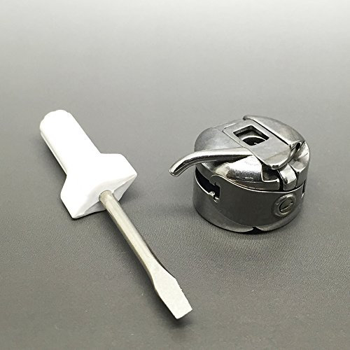 Domestic Sewing Machine Metal Bobbin Case Type 15K with Free Tension Screwdriver for Brother/Singer/Janome/Newhome/Toyota and Many More