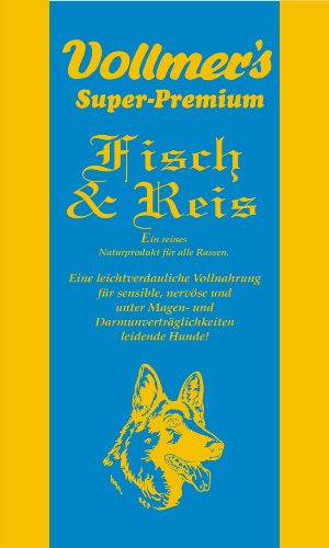 Vollmer's 37087 Hundefutter Fisch und Reis 15 kg