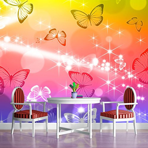 Forwall Vlies Fototapete Tapete Vliestapete Schmetterling Natur AF402VEXXXL (416cm x 254cm) Photo Wallpaper Mural