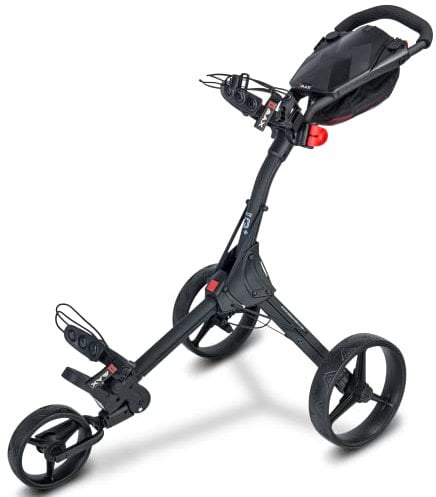 Big Max IQ+ 3-Wheel Golf Push Cart | Ultra-Lightweight | Quick-Folding | Pull Cart | Scorecard Holder | Adjustable Bag Bracket | Hand Brake