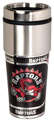 Great American Products NBA Toronto Raptors Trinkglas, Metallic, Einheitsgröße, Schwarz