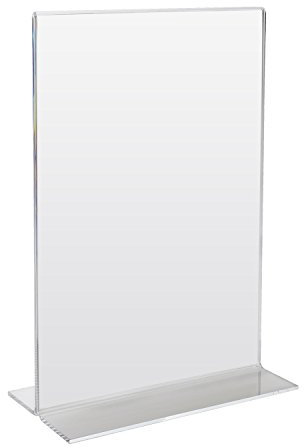 HMF 46922 Acryl Tischaufsteller gerade | DIN A4 Hochformat | Glasklar