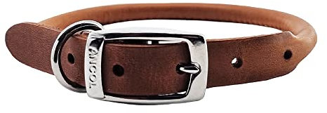 Heritage Leder-Halsband, rund genäht, hautfarben, 39 - 48 cm