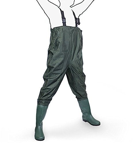 MS-Point Wathose Anglerhose Watstiefel Watt Fisch Teich Gummi PVC Nylon Gr. 40