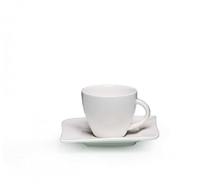 Via Espressotassen - Set 12 tlg. Klassischer Espresso Becher, Weiß, Porzellan, 12 Stück (1er Pack)