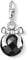 Thomas Sabo Damen Charm-Anhänger Kugel mit Schleife Schwarzer Stein Charm Club 925 Sterling Silber 0868-023-11